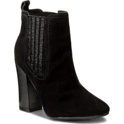 Botki GUESS - Luna FLLUN3 SUE10 BLACK. Czarne botki damskie na obcasie marki Guess, z materiału. W wyprzedaży za 459,00 zł.