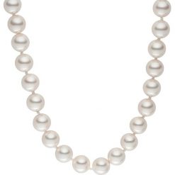 Naszyjnik z pereł w kolorze białym - dł. 50 cm. Białe naszyjniki damskie The Pacific Pearl Company, Nova Pearls Copenhagen & Co., z perłą, z mosiądzu. W wyprzedaży za 154,95 zł.