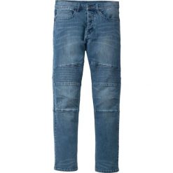 Dżinsy ze stretchem Slim Fit Straight bonprix niebieski "stone used". Niebieskie jeansy męskie bonprix, m, bez wzorów. Za 149,99 zł.
