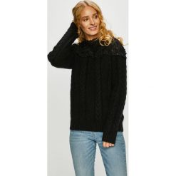 Miss Sixty - Sweter. Czarne swetry damskie Miss Sixty, s, z aplikacjami, z dzianiny, z krótkim rękawem, krótkie, bez kaptura. W wyprzedaży za 349,90 zł.