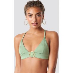 Trendyol Góra bikini z klamrą - Green. Zielone bikini Trendyol, z haftami. Za 80,95 zł.