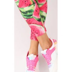 Buty sportowe biało-różowe BL157 ROSE RED. Różowe buty sportowe damskie obuwie damskie, z tkaniny. Za 78,30 zł.