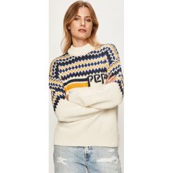 Pepe Jeans - Sweter Monikas. Swetry damskie Pepe Jeans, s, bez wzorów, z bawełny, bez rękawów, bez kaptura. W wyprzedaży za 239,90 zł.