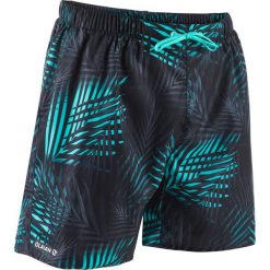 Spodenki surfing krótkie BBS 100 Palm. Czarne koszulki męskie OLAIAN, xl, bez wzorów, z poliesteru, sportowe, na fitness i siłownię. Za 29,99 zł.