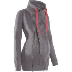 Bluza ciążowa rozpinana, z wstawką niemowlęcą na nosidełko bonprix szary melanż. Szare bluzy niemowlęce bonprix, melanż. Za 149,99 zł.