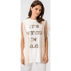 TWINSET Koszulka Biały. Białe koszulki damskie Twinset, xs, z aplikacjami, z bawełny, bez kołnierzyka. Za 500,95 zł.