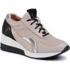Sneakersy EKSBUT - 2B-5932-N21/N22/155 Beżowy. Brązowe półbuty damskie Eksbut, ze skóry. W wyprzedaży za 259,00 zł.