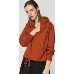 Bluza z kapturem - Brązowy. Pomarańczowe bluzy męskie rozpinane marki Reserved, s, z kapturem. Za 99,99 zł.