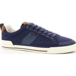 Sneakersy "Arty" w kolorze granatowym. Niebieskie trampki męskie Kickers, na sznurówki. W wyprzedaży za 98,95 zł.
