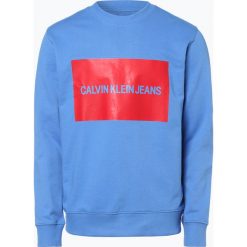 Bluzy męskie: Calvin Klein Jeans – Męska bluza nierozpinana, niebieski