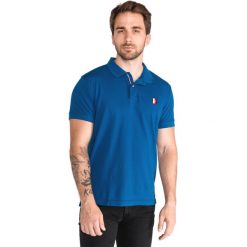 Tommy Hilfiger Polo Koszulka Niebieski. Niebieskie podkoszulki męskie TOMMY HILFIGER, s, bez wzorów, z bawełny, bez rękawów. Za 430,95 zł.