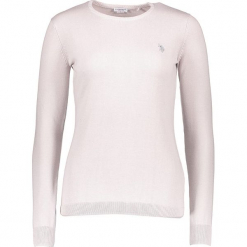 Sweter w kolorze białym. Białe swetry klasyczne damskie marki U.S. Polo Assn., xs, z bawełny, z okrągłym kołnierzem. W wyprzedaży za 173,95 zł.