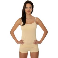 Brubeck Koszulka damska Camisole COMFORT COTTON beżowa r. M (CM00210A). Brązowe bluzki damskie marki Brubeck, m. Za 32,99 zł.