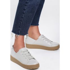 Szare Creepersy Luxurious Thing. Szare półbuty damskie Renee, bez wzorów, na niskim obcasie, na sznurówki. Za 49,99 zł.