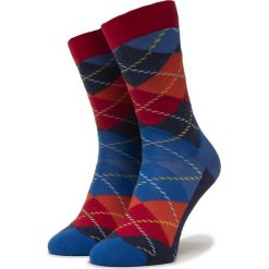 Skarpety Wysokie Unisex HAPPY SOCKS - ARY01-6500 Granatowy Kolorowy. Niebieskie skarpetki damskie Happy Socks, bez wzorów, z elastanu. Za 39,90 zł.