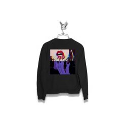 Bluza Usta i dłoń Męska. Czarne bluzy damskie Failfake, s, bez wzorów, bez kołnierzyka, bez rękawów, bez kaptura. Za 170,00 zł.