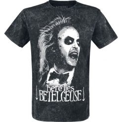 T-shirty męskie z nadrukiem: Beetlejuice Here Lies Betelgeuse T-Shirt szary