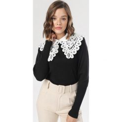 Czarny Sweter Atenia. Czarne swetry damskie Born2be, s, bez wzorów, bez rękawów, bez kaptura. Za 119,99 zł.