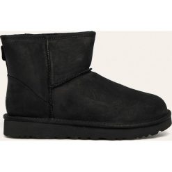 UGG - Śniegowce skórzane. Czarne śniegowce damskie Ugg, z wełny, bez zapięcia. Za 819,90 zł.