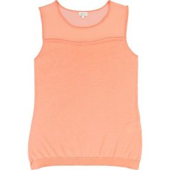 Top "Cybel" w kolorze brzoskwiniowym. Pomarańczowe bluzki damskie Ateliers de la maille Paris, bez wzorów, z okrągłym kołnierzem. W wyprzedaży za 171,95 zł.