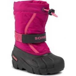 Śniegowce SOREL - Childrens Flurry NC1965 Deep Blush/Tropic Pink 684. Różowe śniegowce dziewczęce Sorel, bez zapięcia. Za 299,00 zł.