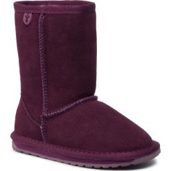 Buty EMU AUSTRALIA - Wallaby Lo K10102 Plum. Fioletowe kozaki damskie EMU Australia, z wełny, przed kolano, na wysokim obcasie, bez zapięcia. W wyprzedaży za 199,00 zł.