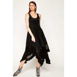 Sukienka letnia TwinSet 201TT2344. Białe sukienki damskie Twinset, na lato, bez wzorów, z jedwabiu, bez kołnierzyka, bez rękawów. Za 1239,00 zł.