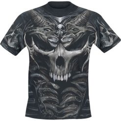 Spiral Skull Armour T-Shirt czarny. Czarne koszulki męskie Spiral, l, z nadrukiem, z bawełny, z okrągłym kołnierzem, krótkie. Za 79,90 zł.