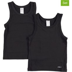 T-shirty chłopięce: Podkoszulki (2 szt.) w kolorze czarnym