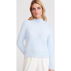 Miękki sweter ze stójką - Niebieski. Niebieskie swetry damskie Reserved, s, bez wzorów, bez rękawów, bez kaptura. Za 119,99 zł.