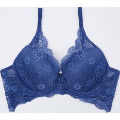 Koronkowy biustonosz push-up -. Biustonosze Sinsay, bez wzorów, z koronki. W wyprzedaży za 19,99 zł.