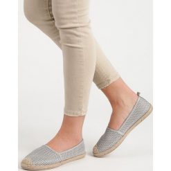 SZARE TEKSTYLNE ESPADRYLE. Szare baleriny damskie SEASTAR, bez wzorów, bez obcasa. Za 39,90 zł.