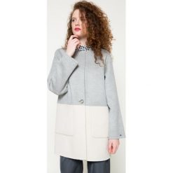 Tommy Hilfiger - Płaszcz Irma. Szare kurtki damskie TOMMY HILFIGER, s, bez wzorów, z wełny. W wyprzedaży za 479,90 zł.