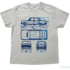 Koszulka FIAT 125 P GREY. Szare bluzki damskie Pakamera. Za 77,00 zł.