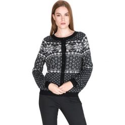TWINSET Sweter Czarny Biały. Czarne bluzy damskie Twinset, m, bez wzorów, z wiskozy, bez rękawów, bez kaptura. Za 836,95 zł.