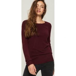 Sweter basic - Fioletowy. Fioletowe swetry damskie Sinsay, s, bez wzorów, bez rękawów, bez kaptura. Za 39,99 zł.