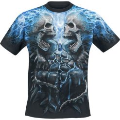 Spiral Flaming Spine T-Shirt czarny. Czarne koszulki męskie Spiral, l, z nadrukiem, z dekoltem na plecach. Za 79,90 zł.