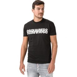 DSQUARED2 Koszulka Czarny. Czarne podkoszulki męskie Dsquared2, l, z nadrukiem, z bawełny, bez kołnierzyka, krótkie. Za 981,95 zł.