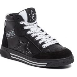Sneakersy PRIMIGI - 4375122 M Nero. Czarne trampki chłopięce Primigi, bez wzorów, ze skóry, bez zapięcia. W wyprzedaży za 219,00 zł.