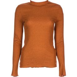 Koszulka w kolorze pomarańczowym. Pomarańczowe koszulki damskie Tom Tailor Classic, xs, bez wzorów, ze stójką, z długim rękawem. W wyprzedaży za 45,95 zł.