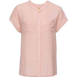 Bluzka bonprix morelowy. Pomarańczowe koszulki damskie marki bonprix, bez wzorów, bez kołnierzyka, bez rękawów. Za 37,99 zł.