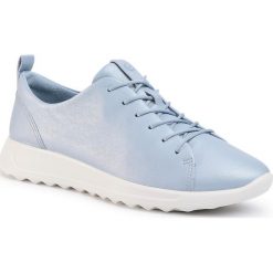 Sneakersy ECCO - Flexure Runner W 29230351823 Dusty Blue Metallic. Niebieskie półbuty damskie ecco, na co dzień, bez wzorów, ze skóry, bez obcasa, bez zapięcia. Za 499,00 zł.