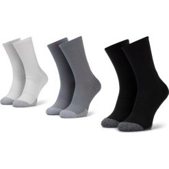 Zestaw 3 par wysokich skarpet unisex UNDER ARMOUR - Heatgear 1346751-035 Gray. Szare skarpetki damskie Under Armour, bez wzorów, z elastanu. Za 59,00 zł.