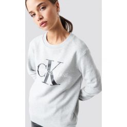 Calvin Klein Bluza Core Monogram Logo - Grey. Szare bluzy rozpinane damskie Calvin Klein. Za 404,95 zł.