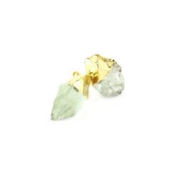 Earrings Ametyst Zielony surowy złoto. Zielone kolczyki damskie Brazi druse jewelry, z ametystem, złote, na sztyftcie. Za 170,00 zł.