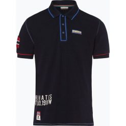 Napapijri - Męska koszulka polo, niebieski. Niebieskie koszulki męskie Napapijri, m, z haftami, bez rękawów. Za 379,95 zł.