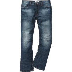 Dżinsy Regular Fit BOOTCUT bonprix ciemnoniebieski. Niebieskie jeansy męskie bonprix, m, bez wzorów, klasyczne. Za 99,99 zł.