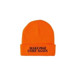 BEANIE MPCA 2 ORANGE. Pomarańczowe czapki męskie Pogo, z aplikacjami, klasyczne. Za 59,00 zł.