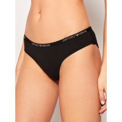 Figi brazylijskie Emporio Armani Underwear 162525 0P202 00020. Czarne figi damskie Emporio Armani Underwear, xs, bez wzorów, z elastanu. W wyprzedaży za 139,00 zł.