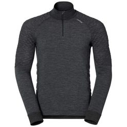 Odlo Koszulka męska Shirt l/s turtle neck 1/2 zip REVOLUTION melanż r. XL (110212). Czarne t-shirty męskie Odlo, s. Za 284,22 zł.